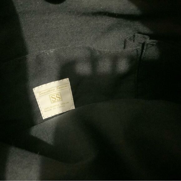 SS Something Special  100% raffia  Straw beach bag lined bow hobo tote - Picture 8 of 10